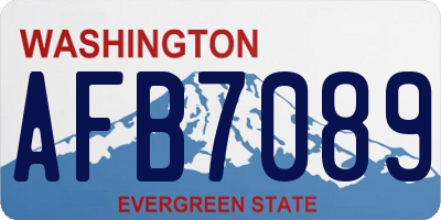 WA license plate AFB7089