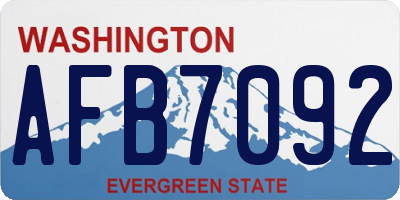 WA license plate AFB7092