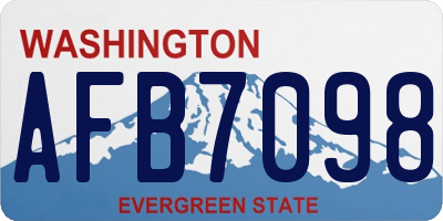 WA license plate AFB7098