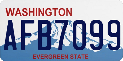WA license plate AFB7099