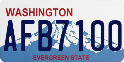 WA license plate AFB7100