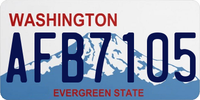 WA license plate AFB7105