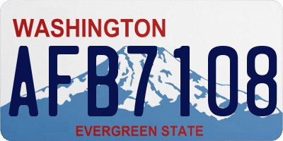 WA license plate AFB7108