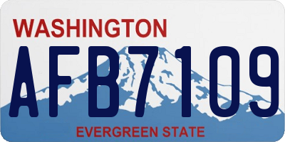 WA license plate AFB7109