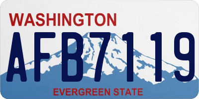 WA license plate AFB7119
