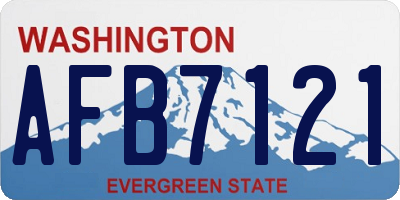 WA license plate AFB7121