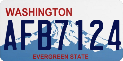 WA license plate AFB7124