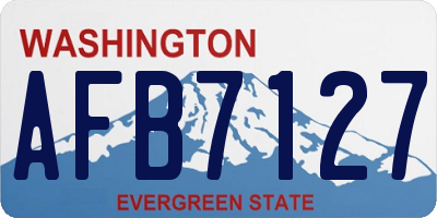 WA license plate AFB7127