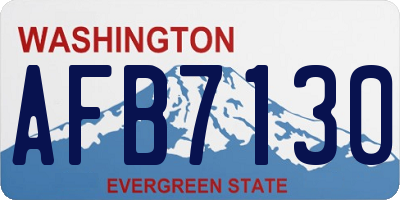 WA license plate AFB7130