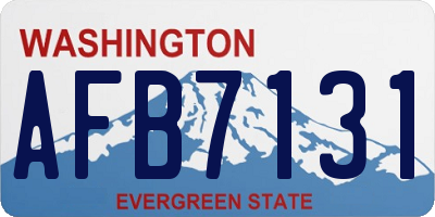 WA license plate AFB7131