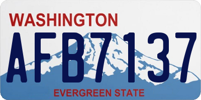 WA license plate AFB7137