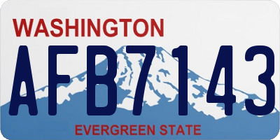 WA license plate AFB7143