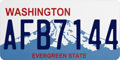 WA license plate AFB7144