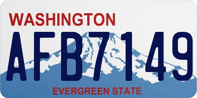 WA license plate AFB7149