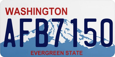 WA license plate AFB7150