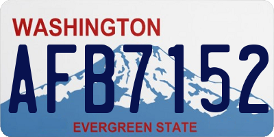 WA license plate AFB7152