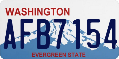 WA license plate AFB7154