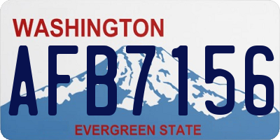 WA license plate AFB7156