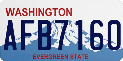 WA license plate AFB7160