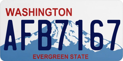 WA license plate AFB7167