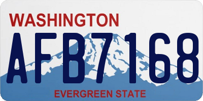 WA license plate AFB7168