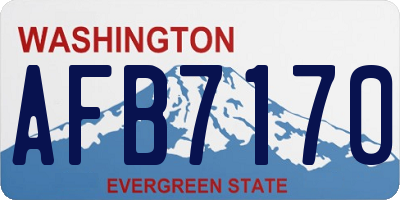 WA license plate AFB7170