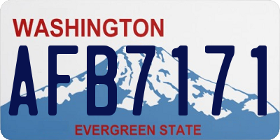 WA license plate AFB7171
