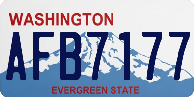 WA license plate AFB7177