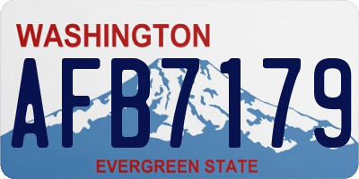 WA license plate AFB7179