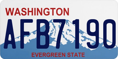 WA license plate AFB7190
