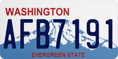 WA license plate AFB7191