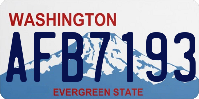 WA license plate AFB7193