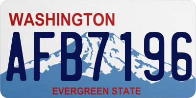 WA license plate AFB7196