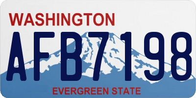 WA license plate AFB7198