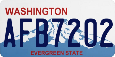 WA license plate AFB7202