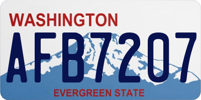 WA license plate AFB7207