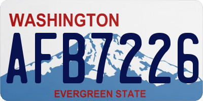 WA license plate AFB7226