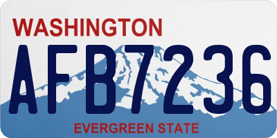 WA license plate AFB7236