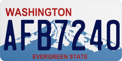 WA license plate AFB7240