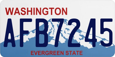 WA license plate AFB7245
