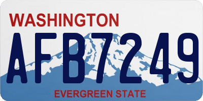 WA license plate AFB7249