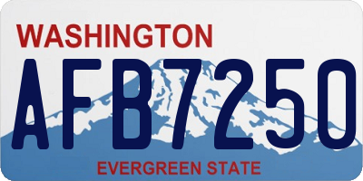 WA license plate AFB7250