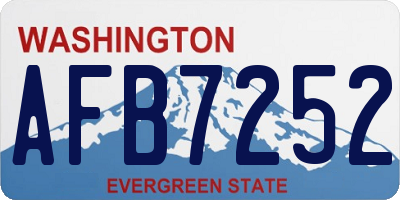 WA license plate AFB7252