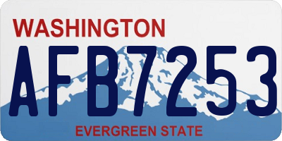 WA license plate AFB7253