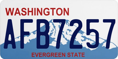 WA license plate AFB7257
