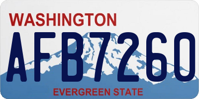 WA license plate AFB7260