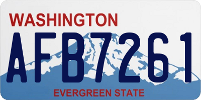 WA license plate AFB7261