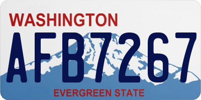 WA license plate AFB7267
