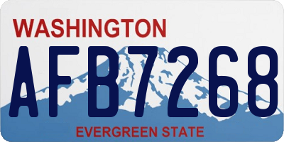 WA license plate AFB7268