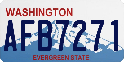 WA license plate AFB7271